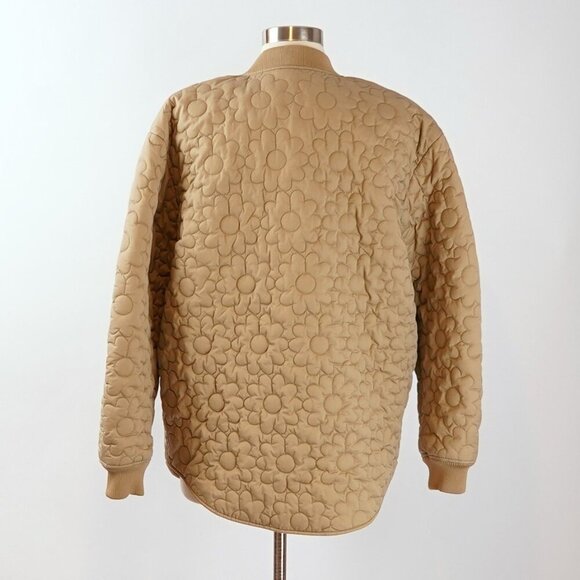 & Other Stories Oversized Floral Quilted Jacket Beige - Size 6 - Picture 5 of 9